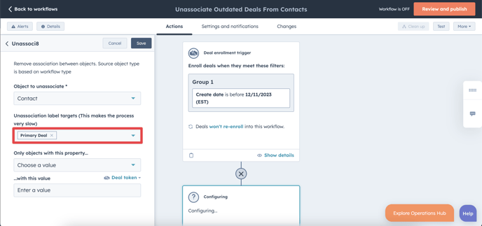 How to unassociate objects in HubSpot automatically