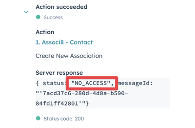 Finding error messages in Associ8