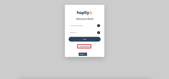 How do I log into the hapily portal if I've forgotten my password?