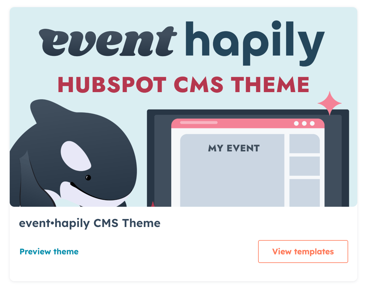 event•hapily CMS Theme + Modules Overview