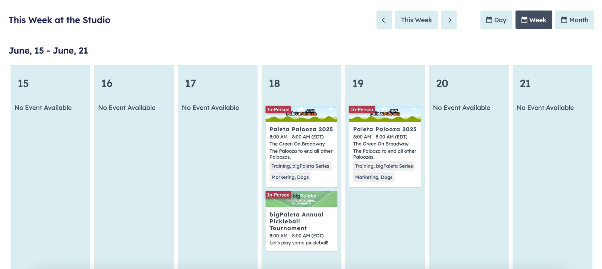 event•hapily CMS Theme + Modules Overview