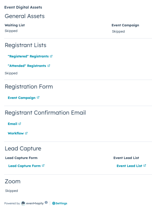 Event Setup Process Overview