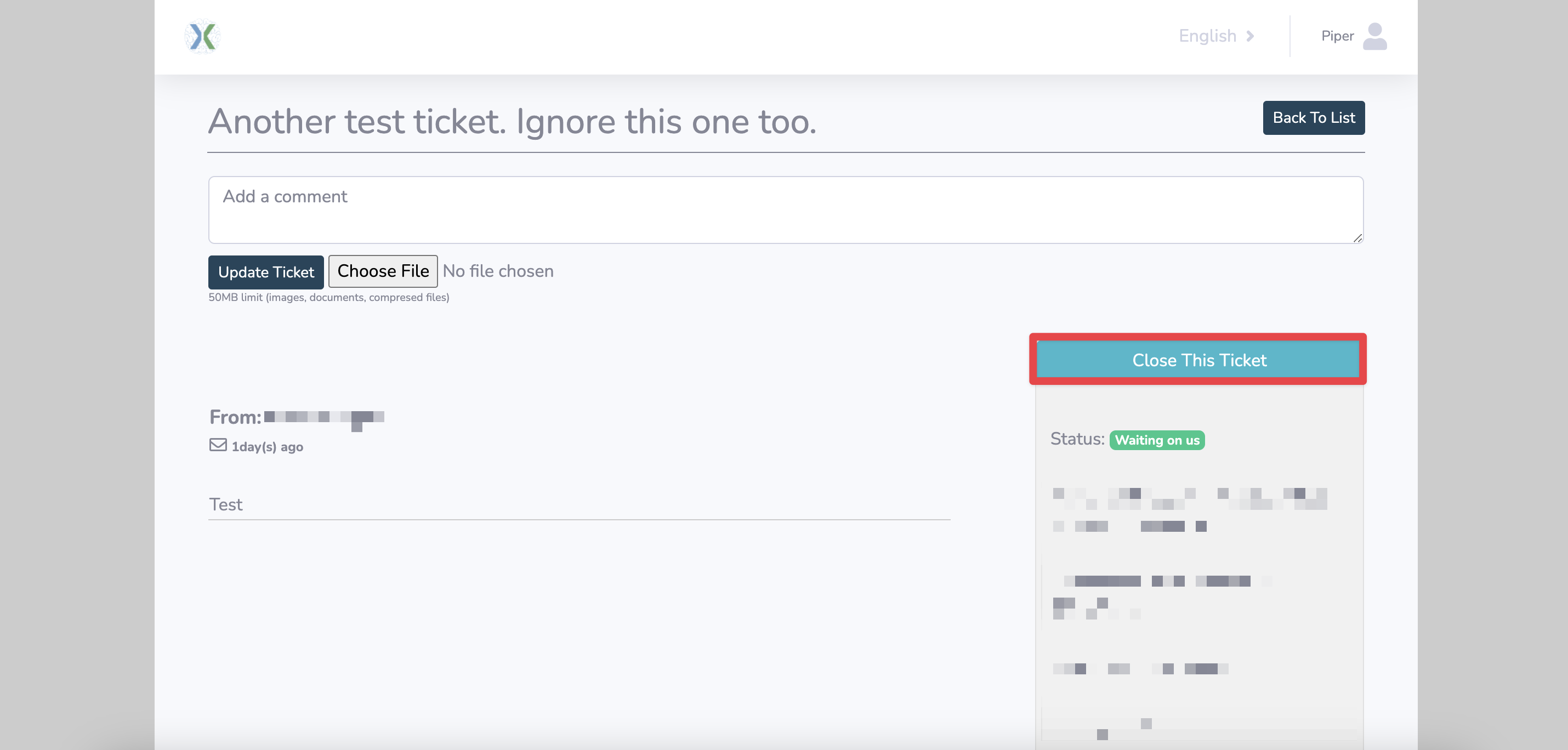 HubSpot customer ticket closing feature