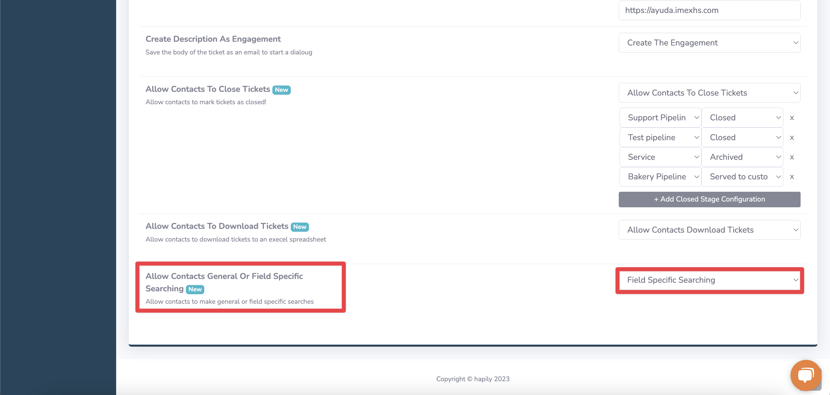 HubSpot How to let customers use field specific searching in the customer portal